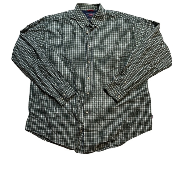 Wrangler Cool River Cotton Plaid Long Sleeve Button Down Shirt Size L - Picture 1 of 5
